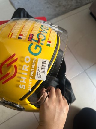 Casco Moto SHIRO Amarillo Talla M