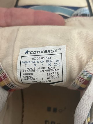 Converse multicolor rayas