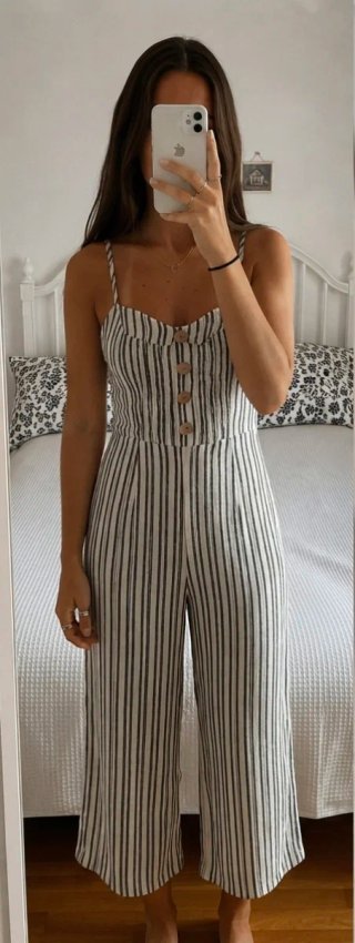 Mono rayas blanco y gris Easy Wear