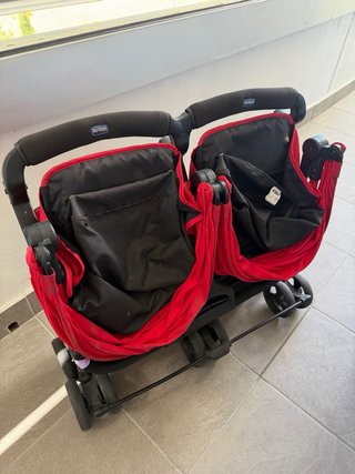 Carrito Gemelar Chicco Rojo