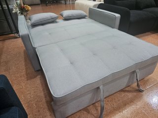 Sofá Cama Gris de 2 Plazas