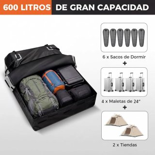 COSTWAY Bolsa de Techo para Coche 600L Cofre