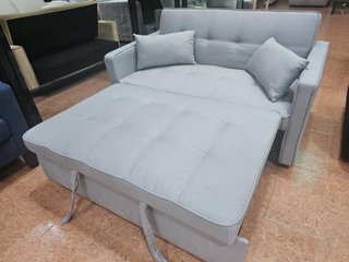 Sofá Cama Gris de 2 Plazas