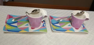 Dúo Tazas Café, platos y cucharillas Villeroy & Bo