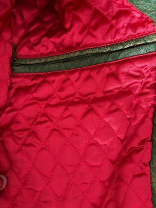 Chaqueta Cuero Vintage Varsity Verde
