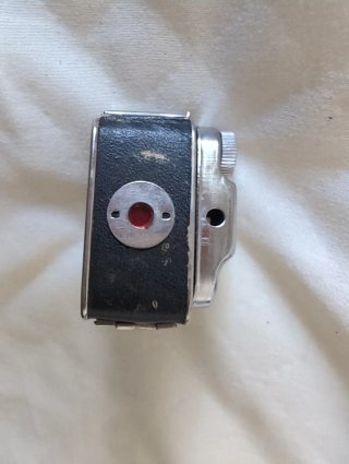 Cámara Hit miniatura espía antigua con funda