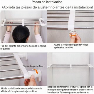 Estante de Armario Extensible 101-152,5cm