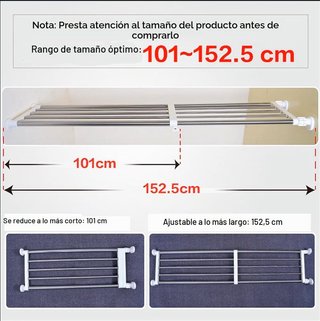 Estante de Armario Extensible 101-152,5cm