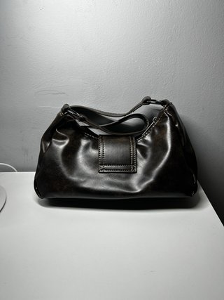 Y2K Vintage Brown Shoulder Bag with Buckles