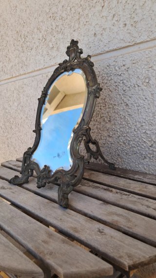 Espejo de sobremesa antiguo estilo Luis XV