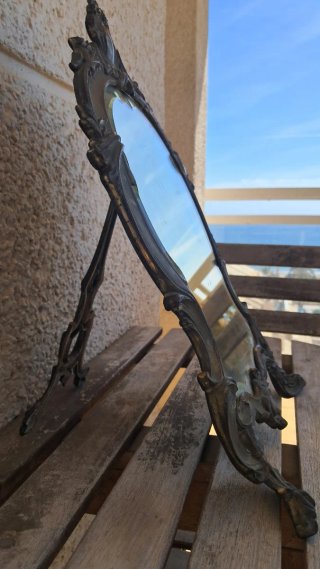 Espejo de sobremesa antiguo estilo Luis XV
