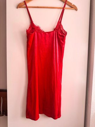 Camisón Admas terciopelo rojo