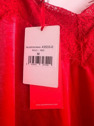 Camisón Admas terciopelo rojo
