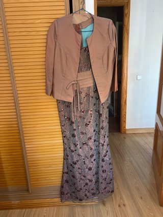 Vestido largo boda/evento lentejuelas