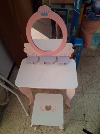 Tocador infantil madera con espejo