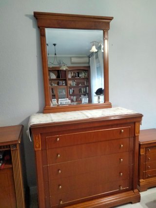 Espejo grande madera nogal