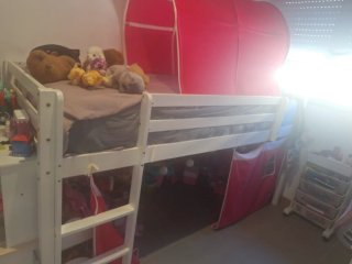 Cama alta infantil 90x200cm