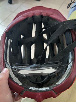 Casco Rockrider Rojo, adulto.