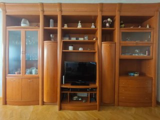 Mueble Boiserie Madera y Cristal