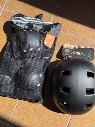 Casco y protecciones Oxelo Talla M