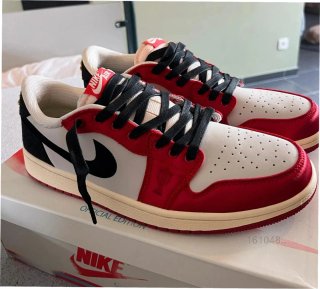 Air Jordan 1 Low Rojo Blanco Talla 43