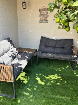 Conjunto sillones exterior jardín