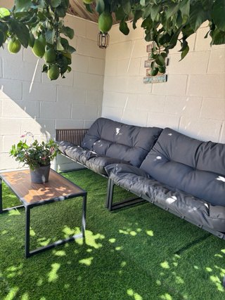 Conjunto sillones exterior jardín