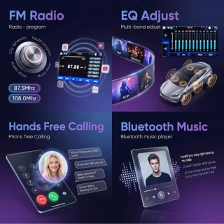 Radio Coche Pantalla 1 DIN Carplay Android Auto