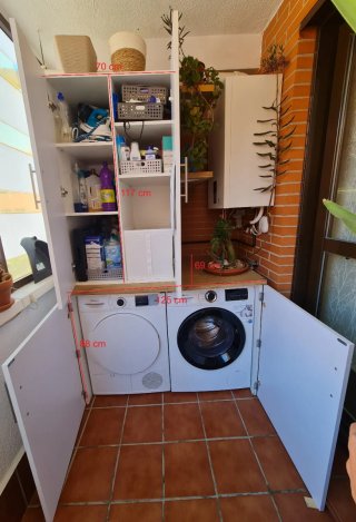 Mueble para lavadora y secadora