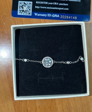 Braccialetto con diamante moissanite 1 CT
