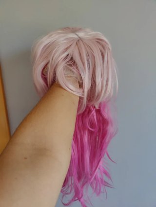 Peluca rosa degradado