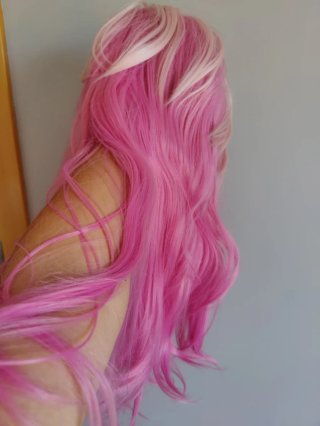 Peluca rosa degradado