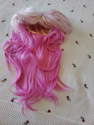 Peluca rosa degradado