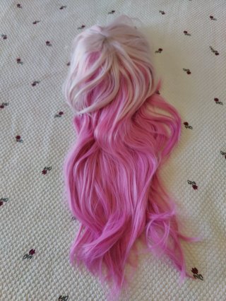 Peluca rosa degradado