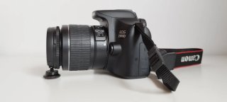 Canon EOS 1300D, funda LowePro, Trípode Manfrotto