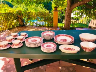 Vajilla porcelana 6 personas + extras