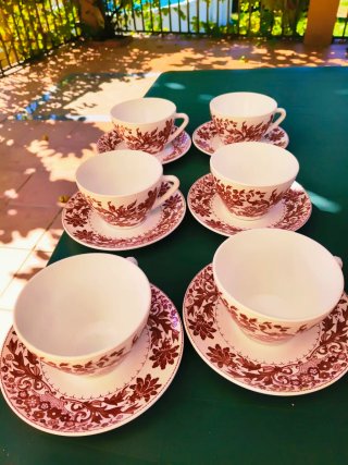 Vajilla porcelana 6 personas + extras