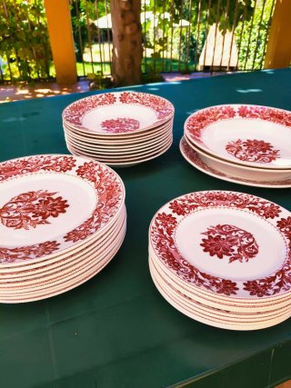 Vajilla porcelana 6 personas + extras