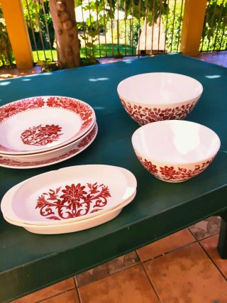 Vajilla porcelana 6 personas + extras
