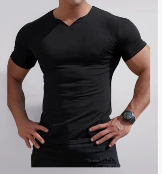 Camiseta T/S Negra Hombre