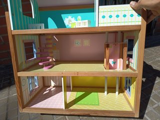 Casita de muñecas 3 pisos 60x30x74cm