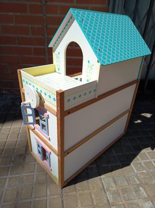 Casita de muñecas 3 pisos 60x30x74cm