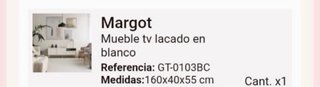 Mueble TV Banak Blanco ¡Completamente NUEVO!