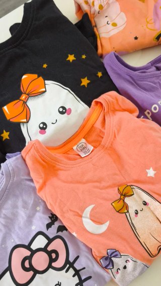Lote poleras Halloween niñas 6-7 años