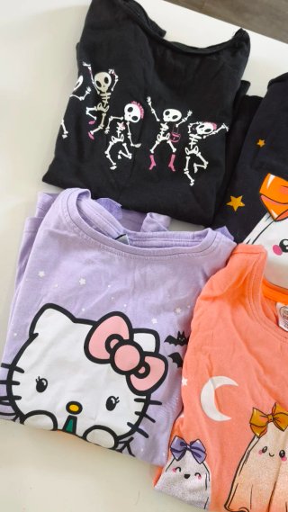 Lote poleras Halloween niñas 6-7 años