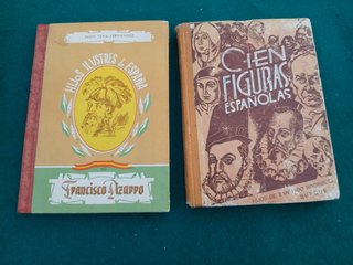 Lote 5 Antiguos Libros de estudio en escuelas