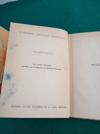 Lote 5 Antiguos Libros de estudio en escuelas