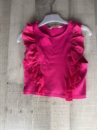 Top H&M rosa volantes talla 134/140