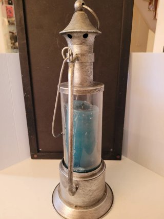 Farol de metal estilo marinero vintage