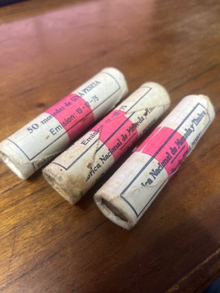 3 Paquetes 50 Monedas 1 Peseta 1975 numismatica